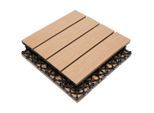 Ambia Garden Terrassenfliese Wpc, Ahorn, Holzwerkstoff, 30x2.1x30 cm, Global Recycled Standard (Grs), rutschfest, witterungsbeständig, lichtunempfindlich, Gartenzubehör, Terrassenboden & Balkonbodenbelag, Terrassenfliesen