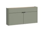 Schuhschrank GW-Ameca, Eiche, Pastellgrün, Holzwerkstoff, 4 Fächer, 1 Schublade(n) Schubladen, 110x57x22 cm, Typenauswahl, Beimöbel erhältlich, hängend, Garderobe, Schuhaufbewahrung, Schuhschränke