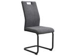 Carryhome Schwingstuhl, Anthrazit, Schwarz, Metall, Textil, U-Form, 43x98x56 cm, Esszimmer, Stühle, Esszimmerstühle, Schwingstühle