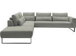 Ecksofa MUSTERRING "JustB PM100 Federkern & Kaltschaum, bequem, Breite 308cm, L-Form", grau (light, grau), B:308cm H:88cm T:200cm, 85% Polyester, 15% Viskose, Sofas, Ecksofa, wahlweise mit Funktion und Kissen, mit Metallkufe, Maße 200 x 308 cm