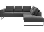 Ecksofa MUSTERRING "JUSTB PM100, stilvoller Lounge-Komfort von Musterring", anthrazit, B:268cm H:88cm T:232cm, 94% Polyester, 6% Nylon, Sofas, Ecksofa, Kollektion Bettina Zimmermann, optionaler Sitzvorzug & Fuß-Auswahl