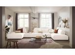 Wohnlandschaft MUSTERRING "Lucia bequem und viel Platz, U-Form", weiß, B:504cm H:81cm T:204cm, Sofas, Wohnlandschaft, Cord-Bezug, inklusive Kopfstütze, Gesamtbreite 524 cm