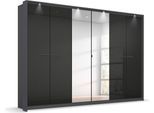 Kleiderschrank OTTO HOME "Mehrzweckschrank Aktenschrank Möbel Mietswohnung Schlafzimmer OTELI", grau (graumetallic, hochglanz effektgrau), B:275cm H:212cm T:58cm, Holzwerkstoff, Schränke, Kleiderschrank, inkl. Passepartout optional mit Beleuchtung MADE IN GERMANY
