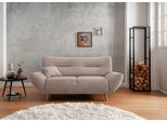 2-Sitzer HOME AFFAIRE "Drago, komfortable Wellenunterfederung, Breite 173cm, bodenfrei", beige, B:173cm H:81cm T:90cm, 100% Polyester, Sofas, 2-Sitzer, frei im Raum stellbar, inkl. 1 Zierkissen