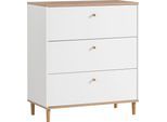 Kommode SCHILDMEYER "Hilda, Kommode, melaminharzbeschichtet,Made in Germany, B: 80 cm", weiß (mattweiß, artisaneichefarben), B:80,1cm H:90,4cm T:40cm, Sideboards, Kommode, Solide Verarbeitung - Dieses Produkt ist in Deutschland gefertigt