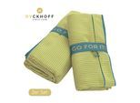 Handtuch DYCKHOFF "Mikrofaser Sporttuch Struktur", grün (limette), B:80cm L:180cm, Microfaser, Mikrofaser, Handtücher, Handtuch, Mit Überstülpkapuze, Schnelltrocknend, Leicht, Reißverschlusstasche