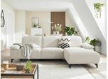 Ecksofa MUSTERRING "MR370 mit/ohne Relaxfunktion, verschiedene Unterfederungen zur Auswahl", weiß (light, grau), B:280cm H:83cm T:180cm, 88% Polyester, 12% Polyacryl, Sofas, Ecksofa, Farbe, Material, Sitzkomfort und Funktion wählbar, Maße 280 x 180 cm