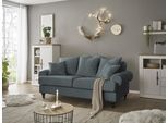 3-Sitzer OTTO HOME "Westminster, Sofa im Landhausstil, Couch mit Zierkissen", grau (anthrazit), B:200cm H:95cm T:100cm, Sofas, 3-Sitzer, Federkern-Polsterung, gedrechselter Fuß, hochwertiger Microfaserbezug