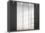 Kleiderschrank OTTO HOME "Mehrzweckschrank Aktenschrank Möbel Mietswohnung Schlafzimmer OTELI", grau (graumetallic, hochglanz effektgrau), B:230cm H:231cm T:58cm, Holzwerkstoff, Schränke, Kleiderschrank, inkl. Passepartout optional mit Beleuchtung MADE IN GERMANY