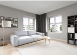 Big-Sofa MUSTERRING "LUCIA Mega Sofa, hoher Sitzkomfort, Breite 252cm, Kontrastnaht", weiß (snow bax), B:252cm H:81cm T:124cm, Flachgewebe FLORIS (100% Polyester);Flachgewebe VALMONT (60% Baumwolle/ 40% Leinen);Microfaser CRONA (100% Polyester), Sofas, Big-Sofa, in vielen Qualitäten und 4 unterschiedlichen Nähten, 2,5-Sitzer