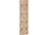 Garderobenpaneel SCHILDMEYER "Piazza, Garderobenpaneel, Made in Germany, B: 30 cm", braun (eiche chevron), B:30cm H:110,6cm T:2,6cm, Holzwerkstoff, Garderobenpaneele, Garderobenpaneel, Solide Verarbeitung - Dieses Produkt ist in Deutschland gefertigt