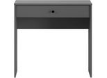Schminktisch SCHILDMEYER "Smash, Schminktisch, Made in Germany, B: 80 cm", grau (anthrazit, anthrazit, anthrazit), B:80,1cm H:78,5cm T:40cm, Tische, Schminktisch, Solide Verarbeitung - Dieses Produkt ist in Deutschland gefertigt