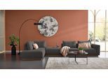 Wohnlandschaft MUSTERRING "JustB PM200 bequem, wahlw. Sitzvorzug, Breite 395cm, Holzsockel", anthrazit, B:395cm H:78cm T:202cm, 100% Polyester, Sofas, Wohnlandschaft, Anreihsofa Armlehne rechts, Eckteil links und Hocker. Ohne Sitzvorzug