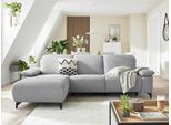 Ecksofa MUSTERRING "MR370 mit/ohne Relaxfunktion, verschiedene Unterfederungen zur Auswahl", grau (light, grau), B:280cm H:83cm T:180cm, 100% Polyester, Sofas, Ecksofa, Farbe, Material, Sitzkomfort und Funktion wählbar, Maße 280 x 180 cm
