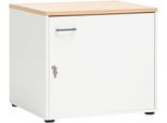 Mehrzweckschrank SCHILDMEYER "Solea, Mehrzweckschrank stapelbar, Made in Germany, B: 67 cm", weiß (mattweiß, eichehellfarben), B:67,1cm H:60cm T:60cm, FSC-zertifizierter Holzwerkstoff, Schränke, Mehrzweckschrank, Solide Verarbeitung - Dieses Produkt ist in Deutschland gefertigt