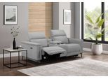 2-Sitzer OTTO HOME "LUND, Struktur, Kinosofa, Relaxfunktion, TV-Sessel, man./elektrisch", grau (hellgrau), B:195cm H:97cm T:99cm, Webstoff 100% Polyester, Sofas, 2-Sitzer, Kopfteilverstellung, Getränkefachhalter, Staufach, wahlweise USB A/C