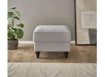 Hocker OTTO HOME "Westminster mit hochwertigem Microfaserbezug", grau (lichtgrau), B:65cm H:50cm T:65cm, 92% Polyester / 8% Nylon, Hocker, Hocker, Passend zur Serie WESTMINSTER, Federkern-Polsterung, gedrechselter Fuß