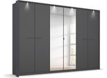 Kleiderschrank OTTO HOME "Mehrzweckschrank Aktenschrank Möbel Mietswohnung Schlafzimmer OTELI", grau (graumetallic), B:275cm H:212cm T:58cm, Holzwerkstoff, Schränke, Kleiderschrank, inkl. Passepartout optional mit Beleuchtung MADE IN GERMANY