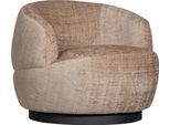 Drehsessel WOOOD "Woolly Bezug mit Drehmechanismus H 71 x B 84 x T 88 cm", beige (sand), B:84cm H:71cm T:88cm, Sessel, Drehsessel, Chenille-Bezug, Tragkraft 125 kg, Maximale Verschleißfestigkeit