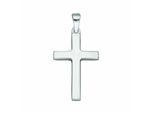 Kreuzkette ADELIA´S "Halskette - Kreuzkette mit Kreuz Anhänger aus 925 Silber", silber, Halsketten, Damen, Silber 925 (Sterlingsilber), Kreuzkette, Schmuckset mit bis 45 cm stufenlos verstellbarer 925 Silber Halskette