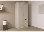 Kleiderschrank OTTO HOME "Mehrzweckschrank Aktenschrank Möbel Mietswohnung Schlafzimmer MARLENE", beige (beige (champagner)), B:91cm H:203cm T:56cm, Holzwerkstoff, Schränke, Kleiderschrank, in 3 Breiten 91/136/181 cm im Landhaus-Stil MADE IN GERMANY