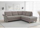 Ecksofa SIT & MORE "Pamela", beige (taupe), B:218cm H:90cm T:212cm, 100% Polyester, Sofas, Ecksofa, mit Federkern