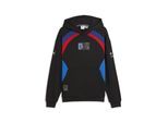 Hoodie PUMA "BMW M MOTORSPORT Lifestyle Relaxed Hoodie Herren", Herren, Gr. M, schwarz, Obermaterial: 67% Baumwolle, 33% Polyester. Kapuzenfutter: 67% Baumwolle, 33% Polyester. Rippe: 97% Baumwolle, 3% Elasthan, relaxed fit, Rundhals, Sweatshirts Hoodie