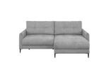 Ondega , Hellgrau , Textil , Füllung: Schaumstoff , L-Form, einmalig seitenverkehrt montierbar , 221x142 cm , Bettkasten erhältlich, Rücken echt , Wohnzimmer, Sofas & Couches, Schlafsofas, Ecksofas mit Schlaffunktion