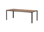 Gardenson , Naturfarben, Schwarz , Holz, Metall , rechteckig , 90x75x205 cm , wetterbeständig , Gartenmöbel, Gartentische, Gartentische