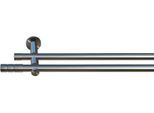 Gardinenstange INDEKO "Hamburg", edelstahl, optik, L:170cm Ø:20mm, Metall, Gardinenstangen, Gardinenstange, Komplett-Set inkl. Montagematerial