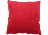 Dekokissen GÖZZE "Muri", rot (rot, unifarben), B:50cm L:50cm, Obermaterial: 100% Polyester, Dekokissen_Sitzkissen_Kissenhüllen, Dekokissen, in vielen Unifarben