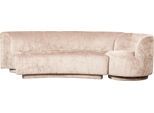 2-Sitzer WOOOD "Popular Chenille-Bezug organische Form H 72 x B 215 x T 97 cm", beige (natur), B:215cm H:72cm T:97cm, Sofas, 2-Sitzer, Tragkraft 200 kg, Maximale Verschleißfestigkeit, pfleigleicht