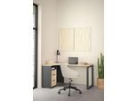 Eckschreibtisch HOME AFFAIRE "Arbeitstisch, Sekretär, Bürotisch, Stauraum, Computertisch", grau (jackson hickory, matt grau), B:150cm H:75,6cm T:99,6cm, Tische, Eckschreibtisch, 3 Schubladen integriert und 1 offenes Fach, Breite 150 cm
