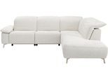 Ecksofa MUSTERRING "MR 370, intelligenter Komfort im modernen Design", platin, B:288cm H:83cm T:241cm, 8% Baumwolle, 92% Polyester, Sofas, Ecksofa, Optionale Relaxfunktion, flexible Kopfteile & klappbare Armlehnen
