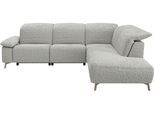 Ecksofa MUSTERRING "MR 370, intelligenter Komfort im modernen Design", light, grau, B:288cm H:83cm T:241cm, 8% Baumwolle, 92% Polyester, Sofas, Ecksofa, Optionale Relaxfunktion, flexible Kopfteile & klappbare Armlehnen