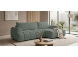 Ecksofa OTTO HOME "LIOORA Schlafsofa mit Bettkasten, Breite 265 cm, Verlässliche Qualität", grün, B:265cm H:90cm T:149cm, 100% Polyester, Sofas, Ecksofa, L-Form mit Bettfunktion und Bettkasten, Recamiere rechts/links