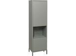 Vitrine MÄUSBACHER "Bonnie", grün (pine grün matt lack), B:41cm H:145cm T:32cm, Schränke, Vitrine, Vitrine mit Quadratgestell