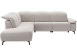 Ecksofa MUSTERRING "MR 370, intelligenter Komfort im modernen Design", weiß, B:288cm H:83cm T:241cm, 95% Polyester, 5% Nylon, Sofas, Ecksofa, Optionale Relaxfunktion, flexible Kopfteile & klappbare Armlehnen