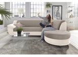 Ecksofa TRENDMANUFAKTUR "Rondo 3, zeitlos & bequem, Materialmix, L-Form, Breite 265cm", beige (beige, tan), B:265cm H:85cm T:190cm, Kunstleder SOFTLUX / Struktur (77% Polyester; 23% Polyacryl);Luxus-Microfaser ALCAZAR (100% Polyester) / Feinstruktur (100% Polyester), Sofas, Ecksofa, wahlweise mit Federkern für mehr Komfort, wahlweise mit Bettfunktion
