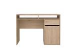 Schreibtisch HOME AFFAIRE "Funktion Plus, Arbeitstisch, Bürotisch", braun (jackson hickory), B:110,2cm H:77,4cm T:48,2cm, Tische, Schreibtisch, Computertisch mit 1 Tür und 1 Schublade, 2 offene Fächer Breite 110 cm