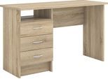 Schreibtisch HOME AFFAIRE "Function Plus, Arbeitstisch, Bürotisch", braun (eichefarben), B:120cm H:72,6cm T:48,1cm, Tische, Schreibtisch, Computertisch mit 3 Schubladen, Breite 120 cm, Tiefe 48 cm