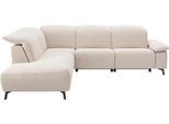 Ecksofa MUSTERRING "MR 370, intelligenter Komfort im modernen Design", beige (platin), B:288cm H:83cm T:241cm, 16% Baumwolle, 79% Polyester, 5% Polyacryl, Sofas, Ecksofa, Optionale Relaxfunktion, flexible Kopfteile & klappbare Armlehnen