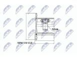 NTY Gelenksatz, Antriebswelle npwvw018 getriebeseitig für VAG SEAT