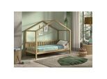 Vipack , Naturfarben , Holz , Eiche , massiv , 90x200 cm , Kinder- & Jugendzimmer, Kinderbetten, Hausbetten