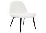 Livetastic Loungesessel, Schwarz, Beige, Holz, Metall, Textil, Pappel, Sperrholz, 63x82x74 cm, Wohnzimmer, Sessel, Polstersessel