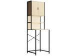 Mid.you Waschmaschinenschrank, Honigeiche, Metall, 64x189x48 cm, Waschküche, Waschmaschinenschrank
