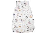 Babyschlafsack TUPTAM "Kugelschlafsack Baby Ganzjahres Schlafsack ohne Ärmel wattiert" Gr. 80, feen tiere gelb rosa blau grau, Schlafsäcke, Baby, L: 86cm, Obermaterial: 100% Baumwolle CO., L:86cm