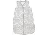 Babyschlafsack TUPTAM "Kugelschlafsack Baby Ganzjahres Schlafsack ohne Ärmel wattiert" Gr. 56, leoprint grau, Schlafsäcke, Baby, L: 62cm, Obermaterial: 100% Baumwolle CO., L:62cm