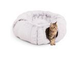 Canadian Cat Company Katzentunnel OTIS - Donut-Tunnel inkl. Liegekissen | grau | ca. 80 x 80 x 26 cm grau