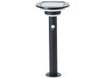 LED Sockelleuchte BRILLIANT "Garvina", schwarz, H:45cm Ø:21cm, Leuchten, Solar, 45 cm, 430 lm, 3000 K, Edelstahl, matt schwarz